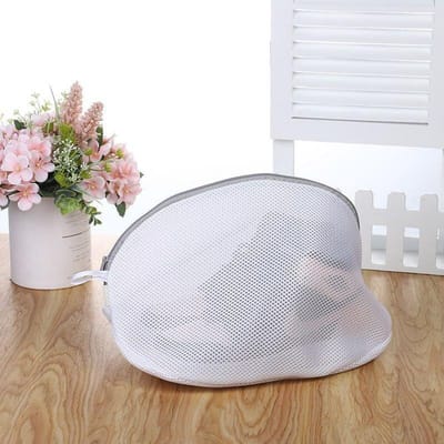 Mesh waszak wasmachine schoenen tas met ritsen reis schoenen opbergzakken beschermende kleding opbergdoos organizer tassen 45X30X30cm wit