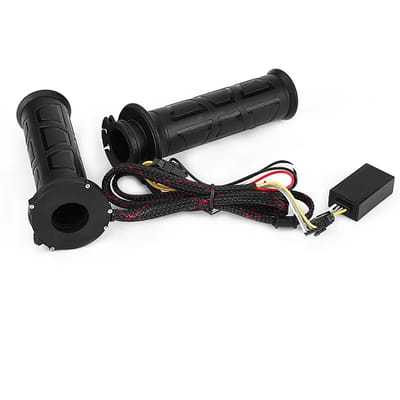 1 Paar 22mm(78 ) Motorfiets Elektrische Hete Verwarmende Warme Handvatten Stuur black