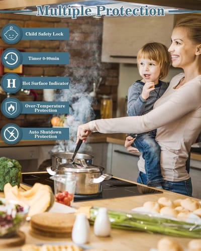 Inbouw Inductiekookplaat 60 cm met 4 Zones, Touchbediening en Timer