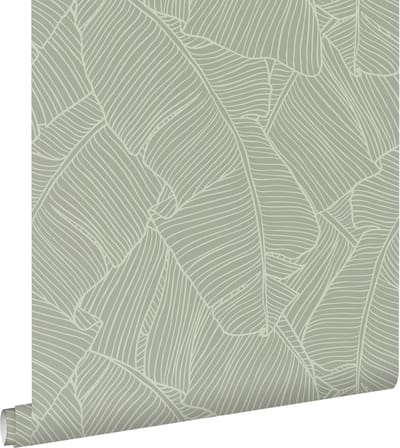 ESTAhome behang bladeren mintgroen - 53 cm x 10.05 m - 130934