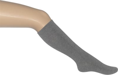 Bonnie Doon - Kinderen - Kniekousen - Cotton knee-high (2 paar) - Grijs melee/Medium Grey heather - 19/22