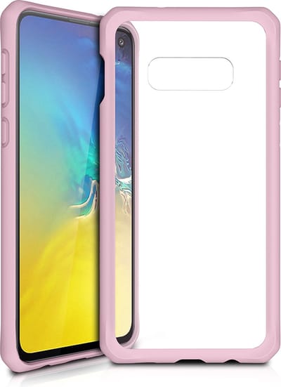 ITSkins Hoesje geschikt voor Samsung Galaxy S10e Telefoonhoesje Hardcase | ITSkins HybridSolid Backcover Shockproof | Schokbestendig Galaxy S10e Telefoonhoesje | Anti Shock Proof - Roze