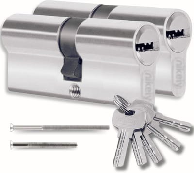 Set van 2 Gelijksluitende Slotcilinders 30/30mm - Inclusief 10 Sleutels voor Hoge Veiligheid