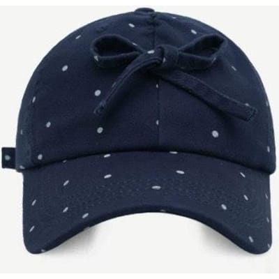 Polkadot Strik Vormige Baseballpet  Een Veelzijdige Herfst Zonbeschermings- en Zonneschermpet voor Dames  en Een Gezichtslatende Kleine Baseballpet Adjustable