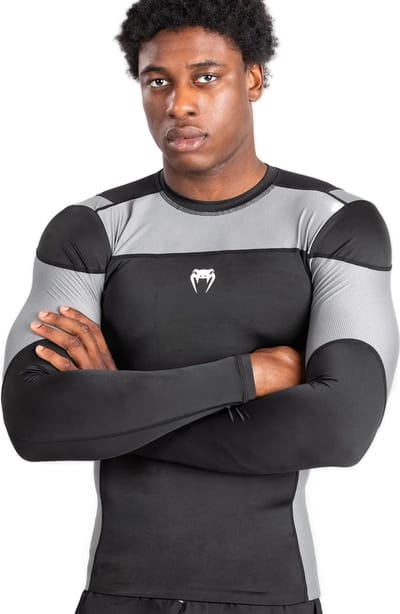 Venum Tempest Rash Guard Compressieshirts L/S Zwart Grijs - S