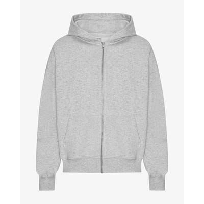Oversized hoodie met volledige rits Colorful Standard Organic Snow Melange
