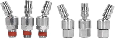Store_7 - Swivel Air Plug - 6x Snelle Koppeling voor Luchtslangen - Duurzaam Staal - Efficiënte verbinding - Geschikt voor compressor gebruik - Bet...