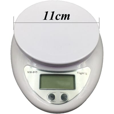 5kg/1g Draagbare Digitale Voedselweegschaal LED Elektronische Weegschalen Post Voedselbalans Gewicht Meten Keuken LED Elektronische Voedselweegschalen 5Kg white