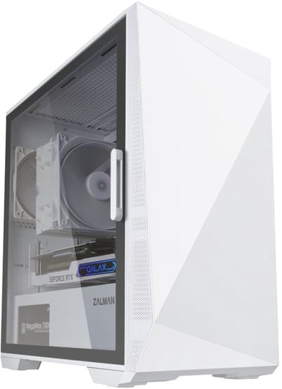Zalman Z1 Iceberg White - mATX Mid Tower PC Case/Pre-installed fan 2 x 120mm in Mini Tower Wit