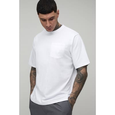 Lang Relaxed T-shirt Met Zak | White | Size Small