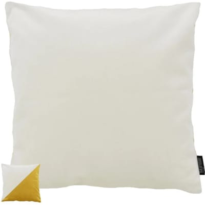 Gek op kussens! Sierkussen velvet 2 tone cream / yellow | 45 x 45 cm | velvet/polyester