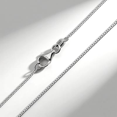 Cavill - Zilveren Halsketting 925 Sterling Zilver - Fijne Pantserketting 45 cm - Licht Elegant Unisex Sieraad met Karabijnsluiting