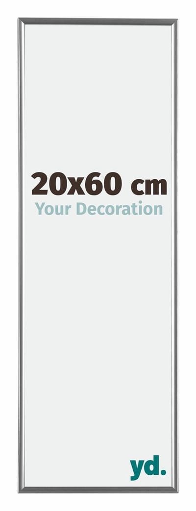 Your Decoration - Fotolijst 20x60 cm - Kunststof - Zilver Hoogglans - Evry