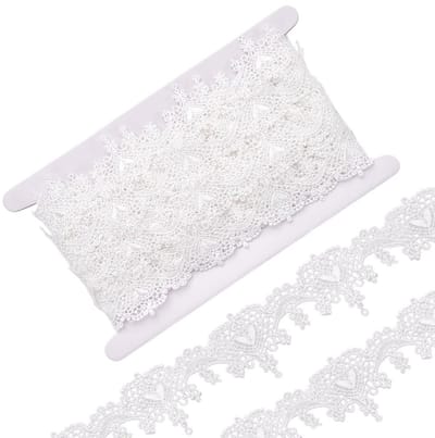Dailygoods- Kant 6.8M Witte Bloem - Venise Trim - Geschulpte Borduurwerk - Vintage Lint - Bruidsdecoratie - DIY Naaien Craft Supply - Kantlint
