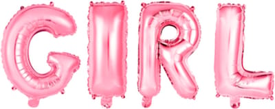 Folieballon Tekst 16" 'Girl' Roze