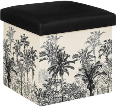 Grote Zitzak "Benicio" in Zwart en Wit Houtdesign