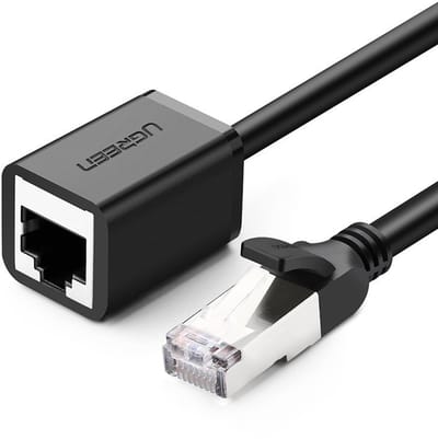Ugreen - verlengkabel - Ethernet RJ45 Cat - 6 - FTP - 1000 - Mbps - internetkabel - 2 - m - zwart - (NW112 - 11281)