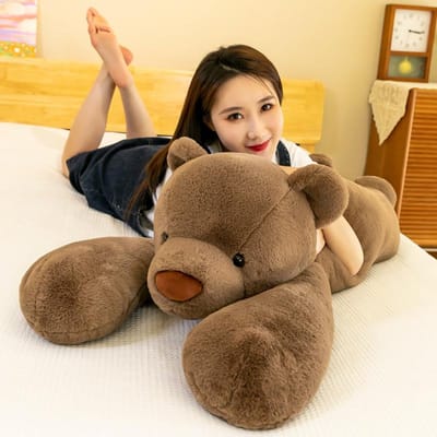 Nieuwe Schattige Pony Beer Pluche Pop Teddybeer Speelgoed Luie Pop Valentijnsdag Cadeau 65 cm black