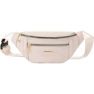 Pakketten voor Vrouwen Mannen Heuptas Mode Heuptasjes Lichtgewicht Crossbody Tassen Heuptas voor Hardlopen Wandelen Reizen Workout wit