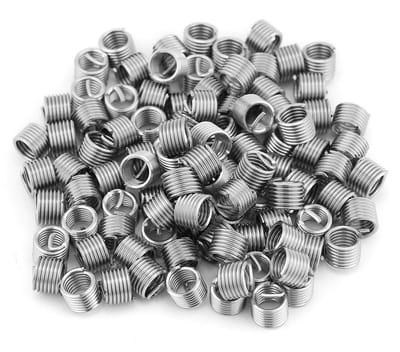 100 Stuks M6 Draad Inserts voor Draadreparatie - RVS Coiled Thread Sleeves en Schroefdraad Set voor M6x1.0x1.5D