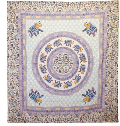 Ancient Wisdom - Wandkleed - Olifantenmandala - wanddecoratie - muurdecor - bohemian - interieuraccessoire - kunstwerk
