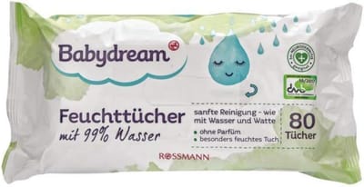 Drogingsvrije Billendoekjes met 99% Water - Parfumvrij - Voordeelverpakking (4x80 stuks)