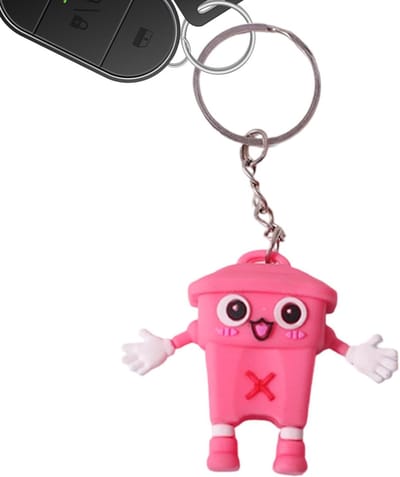 Sleutelhanger Vuilnisbak - Sleutelring Charm - Accessoires Decoratie - Grappig Cartoon Design - 18g Gewicht - Meerdere Kleuren
