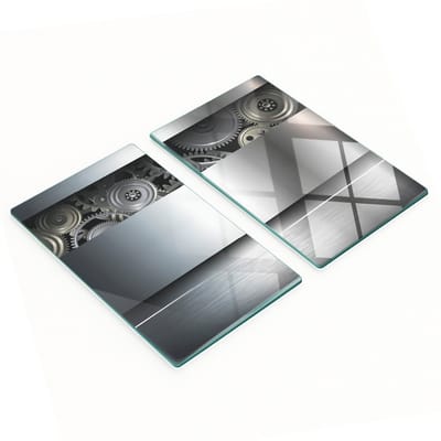 Duurzame en stijlvolle glazen keukenplanken met structuurpatroon 2x30x52 cm