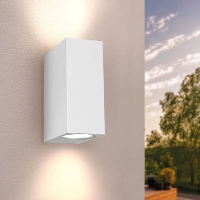 Ledvion - LED Wandlamp - 3W - 2700K - Cube & Wit - GU10 - IP54