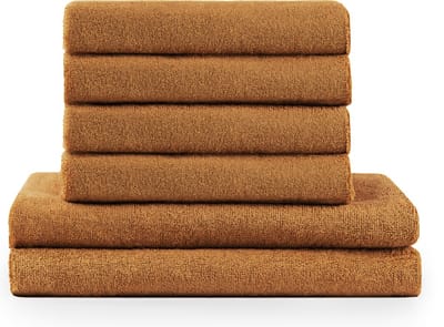Blumtal Terry Handdoeken Set - 2 x Baddoek & 4 x Handdoek: Pompoen