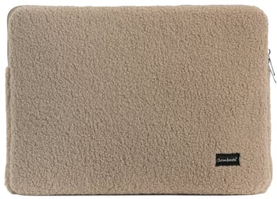 Bombata Teddy Laptop Sleeve - Laptop Hoes geschikt voor 15 / 15.6 / 16 inch Laptops - Taupe Bruin