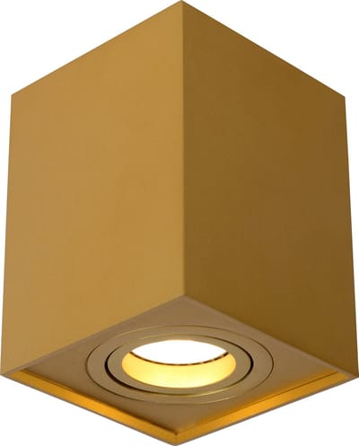 Lucide TUBE - Plafondspot (Plafondlamp) - 1xGU10 - Mat Goud / Messing
