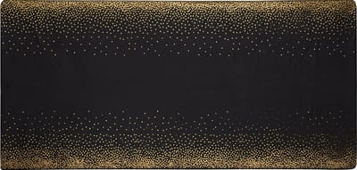 Zwart & Goud Plastic Wegwerp Tafelkleed - Verjaardag Bruiloft Kerst Versiering - Feest Decoratie - 274 x 137 cm - ixen