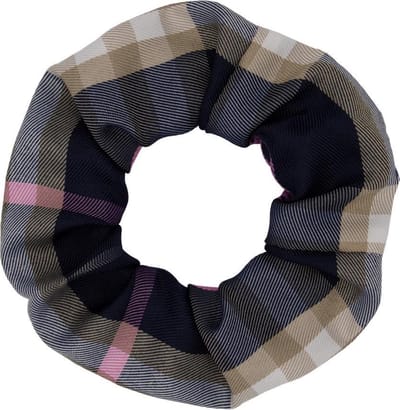 Jumalu scrunchie scottish stripes haarwokkel haarelastiekjes - blue - 1 stuk