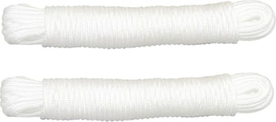 AMIG Touw - 2x - 10 meter - D3mm - polypropyleen - 50 kg - wit - waslijn - tuin