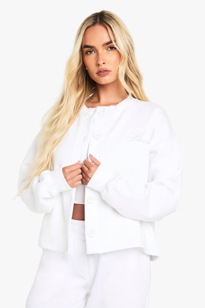 boohoo Dames Bruids Geborduurde Cardigan | Wit | Maat: XS