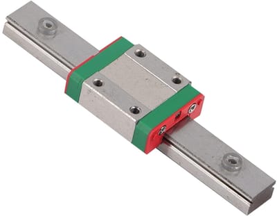 Miniatuur lineaire geleider 12mm breed met glijblok van 100mm voor precisietoepassingen