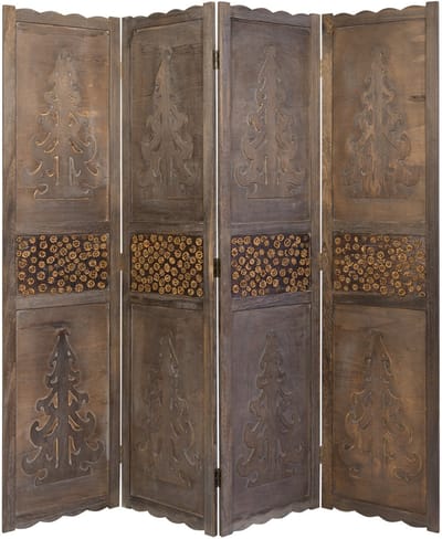 Homestyle4u Kamerscherm - 160x170 cm - bruin - 4-delig - houten decoratie