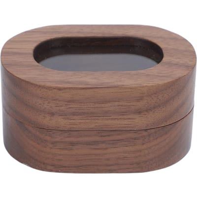 Houten Ringdoos Retro Look Compact Magnetische Sluiting Ringhouder Doos voor Dagelijks Gebruik Huwelijksaanzoek Bruiloft