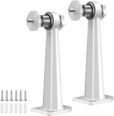 Set van 2 Stevige Aluminium Bewakingscamerahouders - 360' Draaibare & Kantelbare Wandmontage