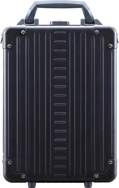 Aleon Aluminium Verticale aktetas 25 cm laptop compartiment - 39cm (15,4 duim) - onyx