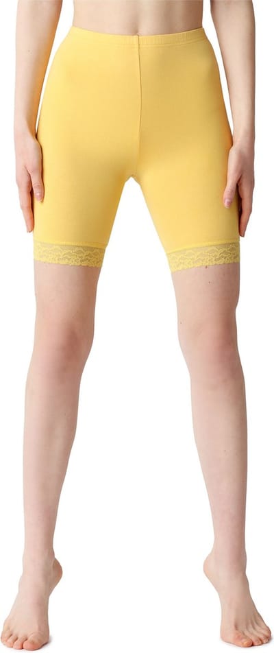 Bellivalini BLV-BLV50-216-LE Dames Leggings - Sport - Vrijetijdsbroek - Kort - Viscose - Sporbroek - Yogabroek - Geel - S