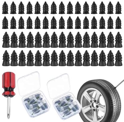 60 stuks vacuüm bandenreparatieset voor auto, motorfiets en vrachtwagen - 2 maten