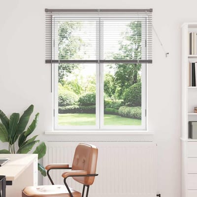 vidaXL - Venetiaanse - jaloezie - zilver - 130 - x - 110 - cm - 25 - mm - Aluminium