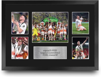 Voetbal Memorabilia Display - Gesigneerde Foto Fan Artikel - Cadeau Geven - Gedrukte Replica Handtekening - A3 44x33 cm - Zwart