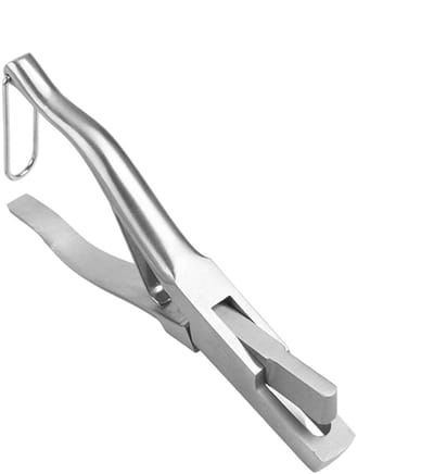 Dierenoormerktang - Markeringstang Veemarkt - Vee Identificatie - Roestvrij Staal - 15.5 cm - Silver