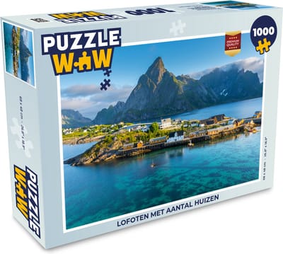 Puzzel Lofoten met aantal huizen - Legpuzzel - Puzzel 1000 stukjes volwassenen