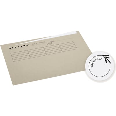 Jalema dossieromslag Secolor Tree-Free voor ft folio (22,5 x 34,8 cm) met tabrand, beige