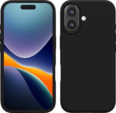 kwmobile telefoonhoesje geschikt voor Apple iPhone 16 Plus - Hoesje met siliconen coating - Smartphone case in zwart