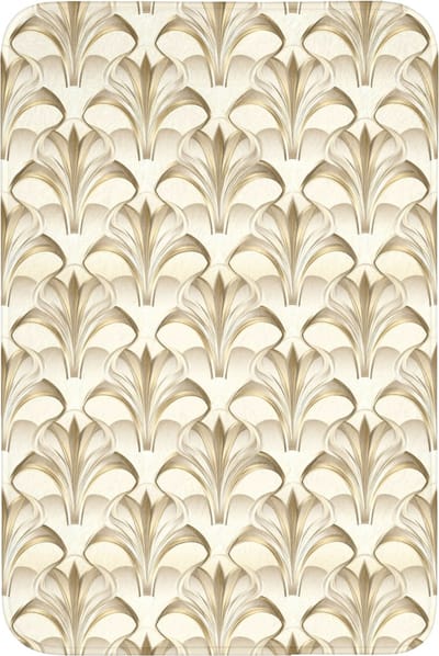 Badmat 60x90 cm - Antislip - Ornament - Barok - Goud - Badmatten voor badkamer - Badkamermat - Douchemat - Badkamer mat